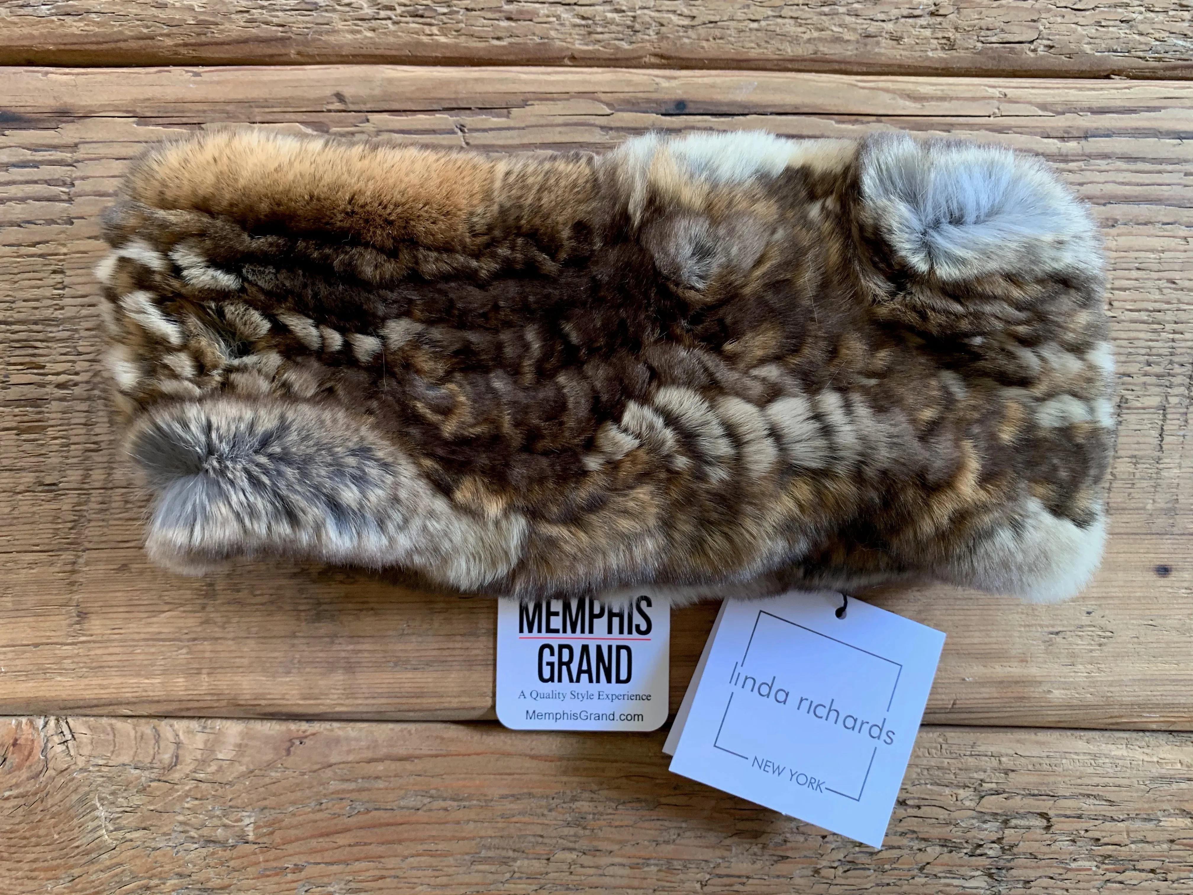 Headband, Rex Rabbit Fur, Multiple Colors - Linda Richards - Style HB152