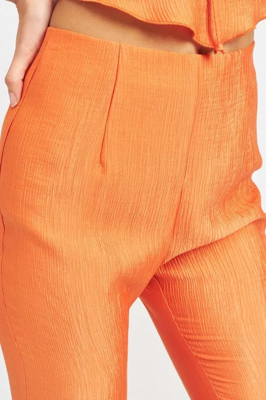 Hot Girl Amalfi High Rise Flared Pants In Orange