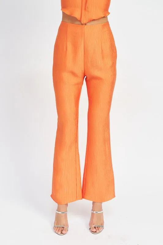 Hot Girl Amalfi High Rise Flared Pants In Orange