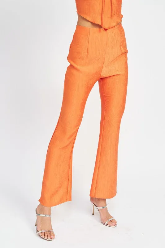 Hot Girl Amalfi High Rise Flared Pants In Orange