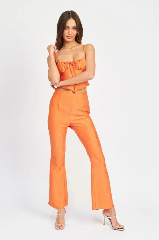 Hot Girl Amalfi High Rise Flared Pants In Orange