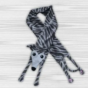 Houndie Cuddler Scarf Greyhound Whippet Grey Brindle with Silver Mask