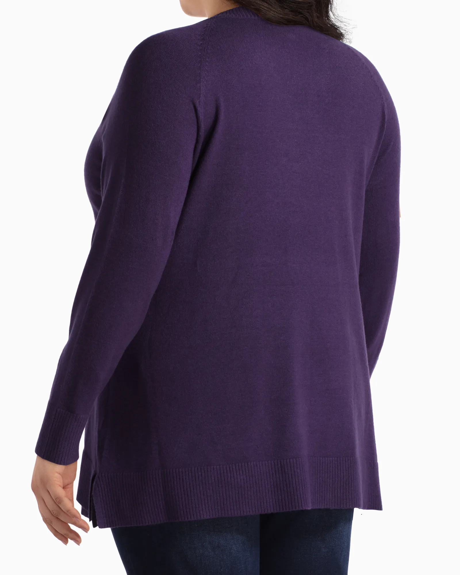 Iclyn Modern Zipper Sweater | Purple