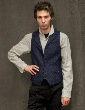 IMMORTAL Hawthorn Navy/Ecru Micro Dot Waistcoat