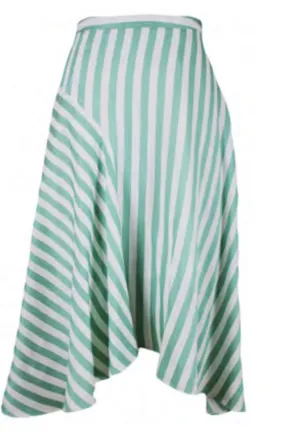 Indie Stripe stripe Bias Cut Skirt