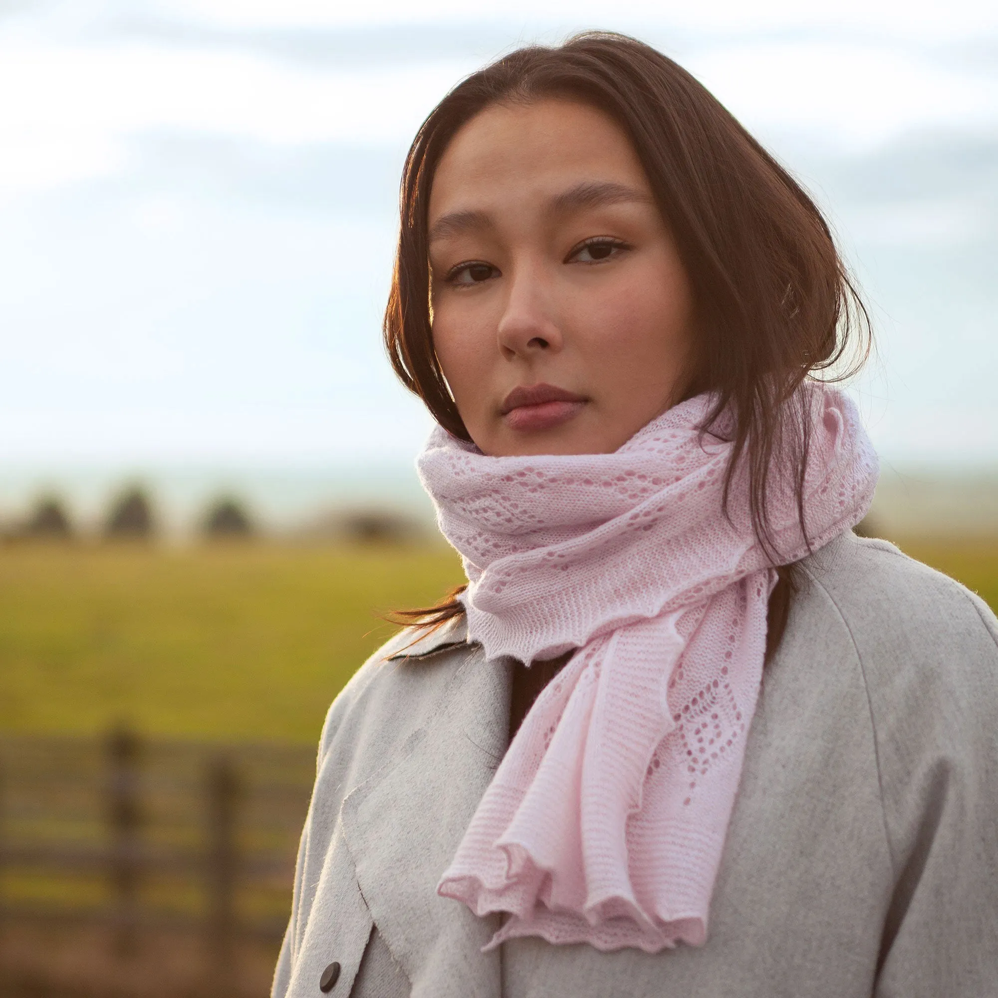 Jewel Cashmere Scarf - Pale Pink