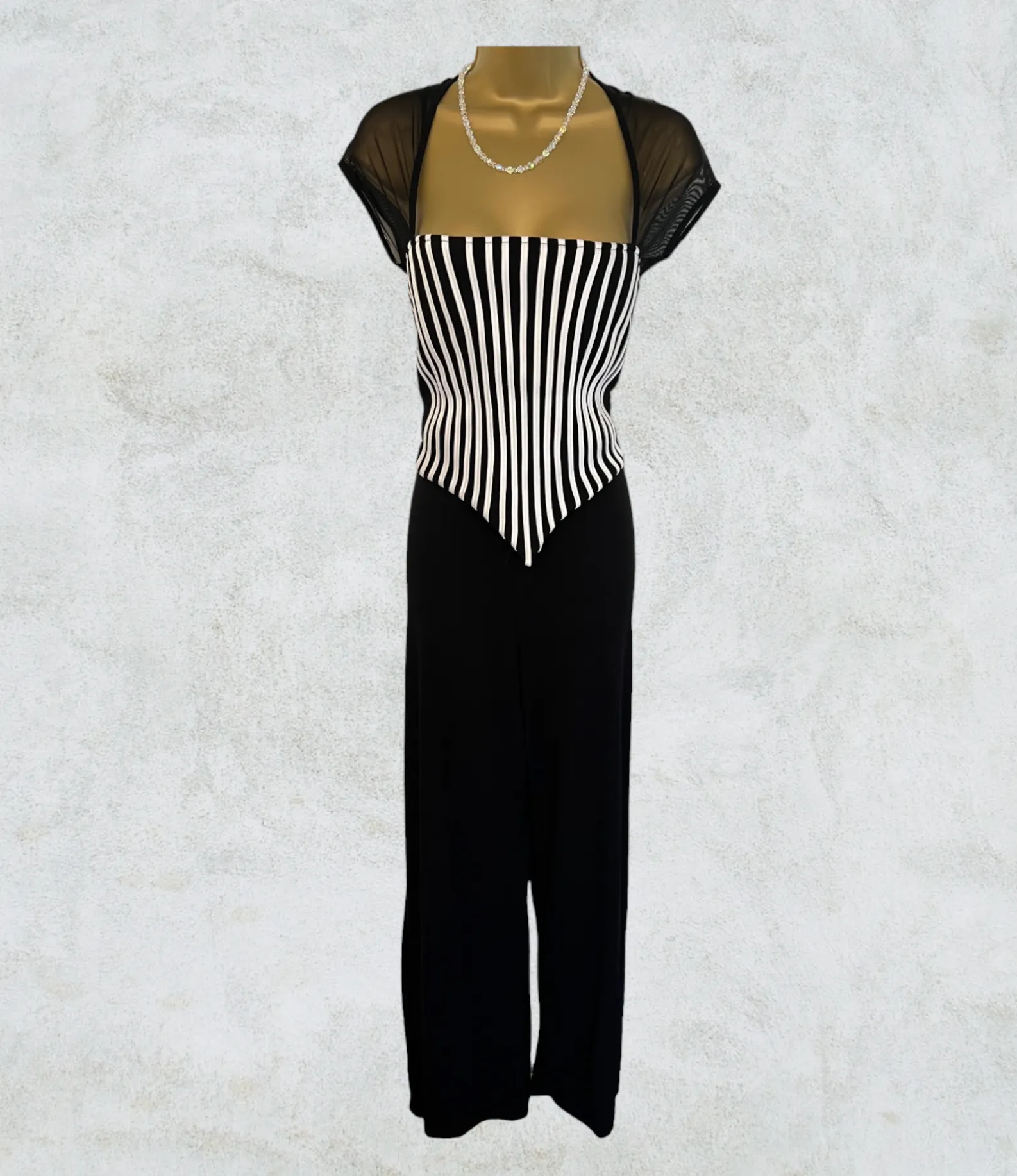 Joseph Ribkoff Couture Vintage Black & White Jumpsuit UK 14 US 10 EU 42