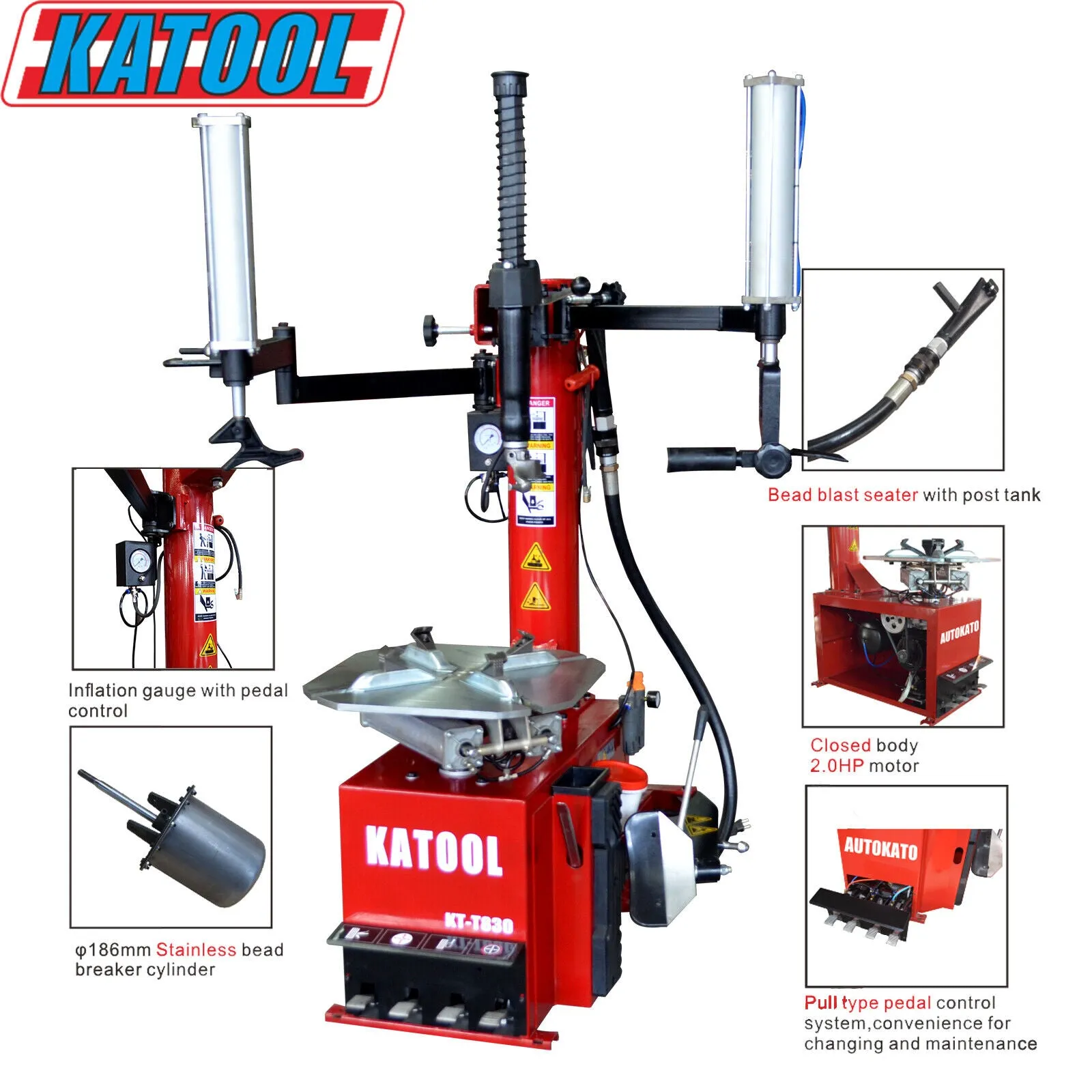 KT-T830 Wheel Clamp Tire Changer Machine