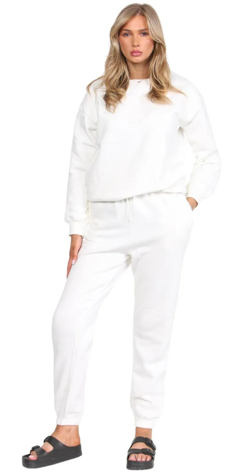 Ladies Crew Neck Polycotton Tracksuit