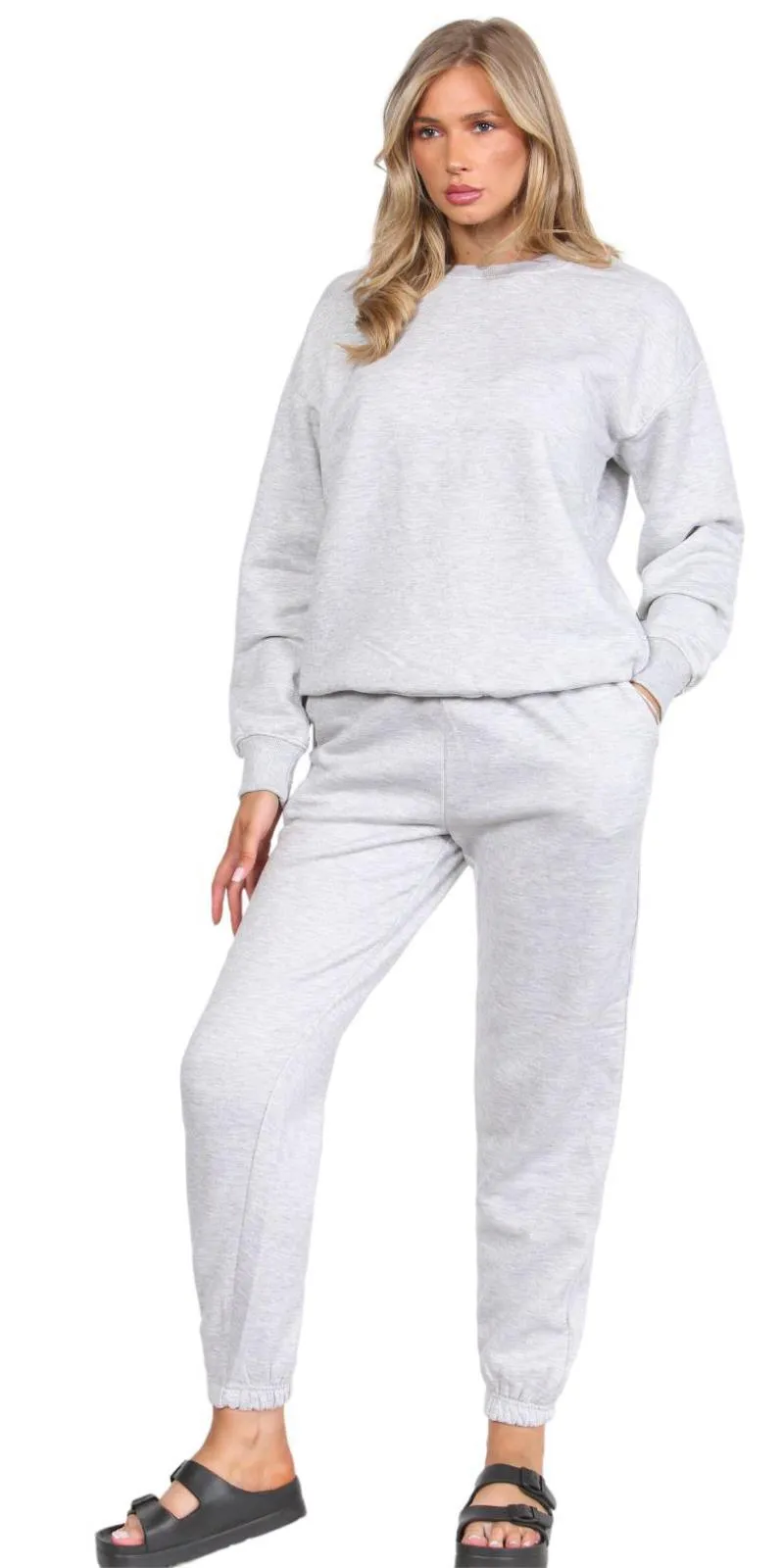 Ladies Crew Neck Polycotton Tracksuit