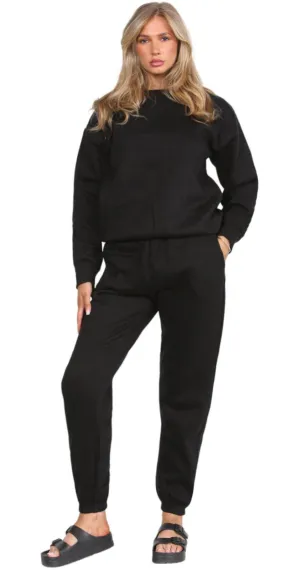 Ladies Crew Neck Polycotton Tracksuit