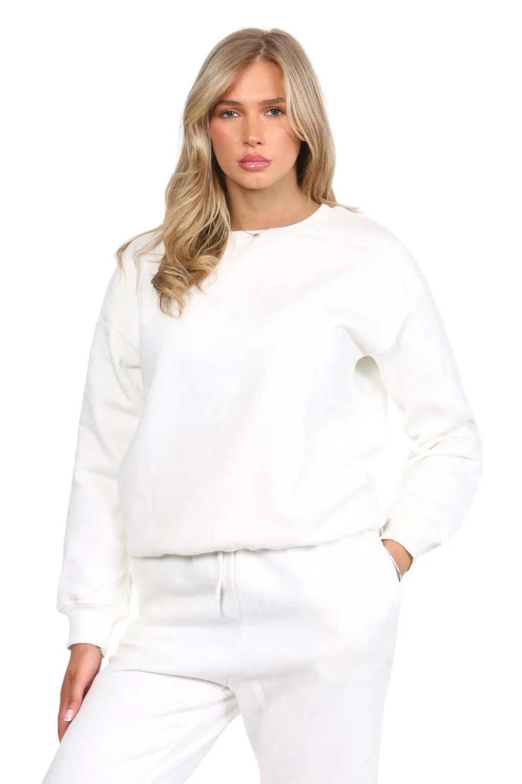 Ladies Crew Neck Polycotton Tracksuit