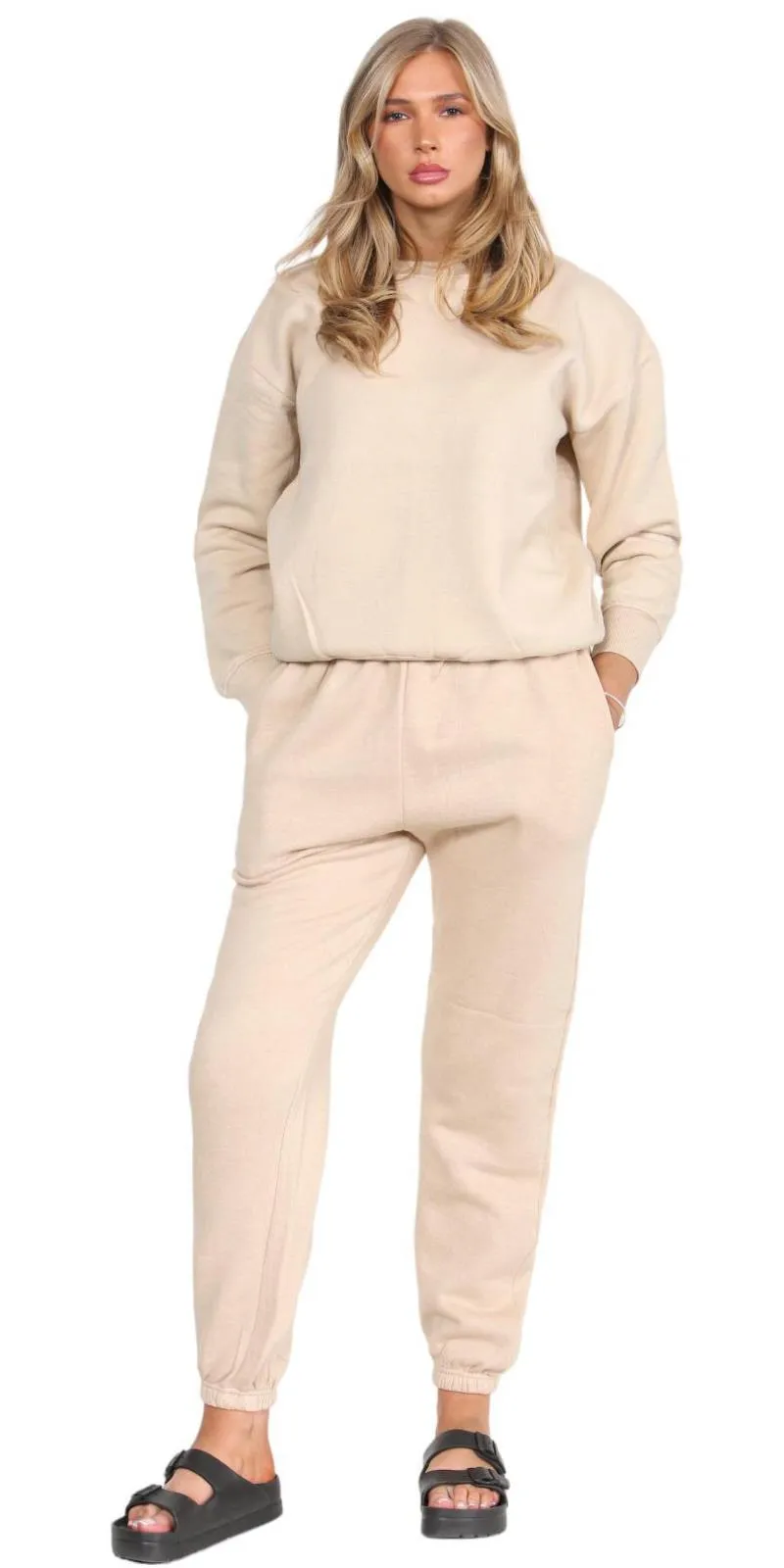 Ladies Crew Neck Polycotton Tracksuit