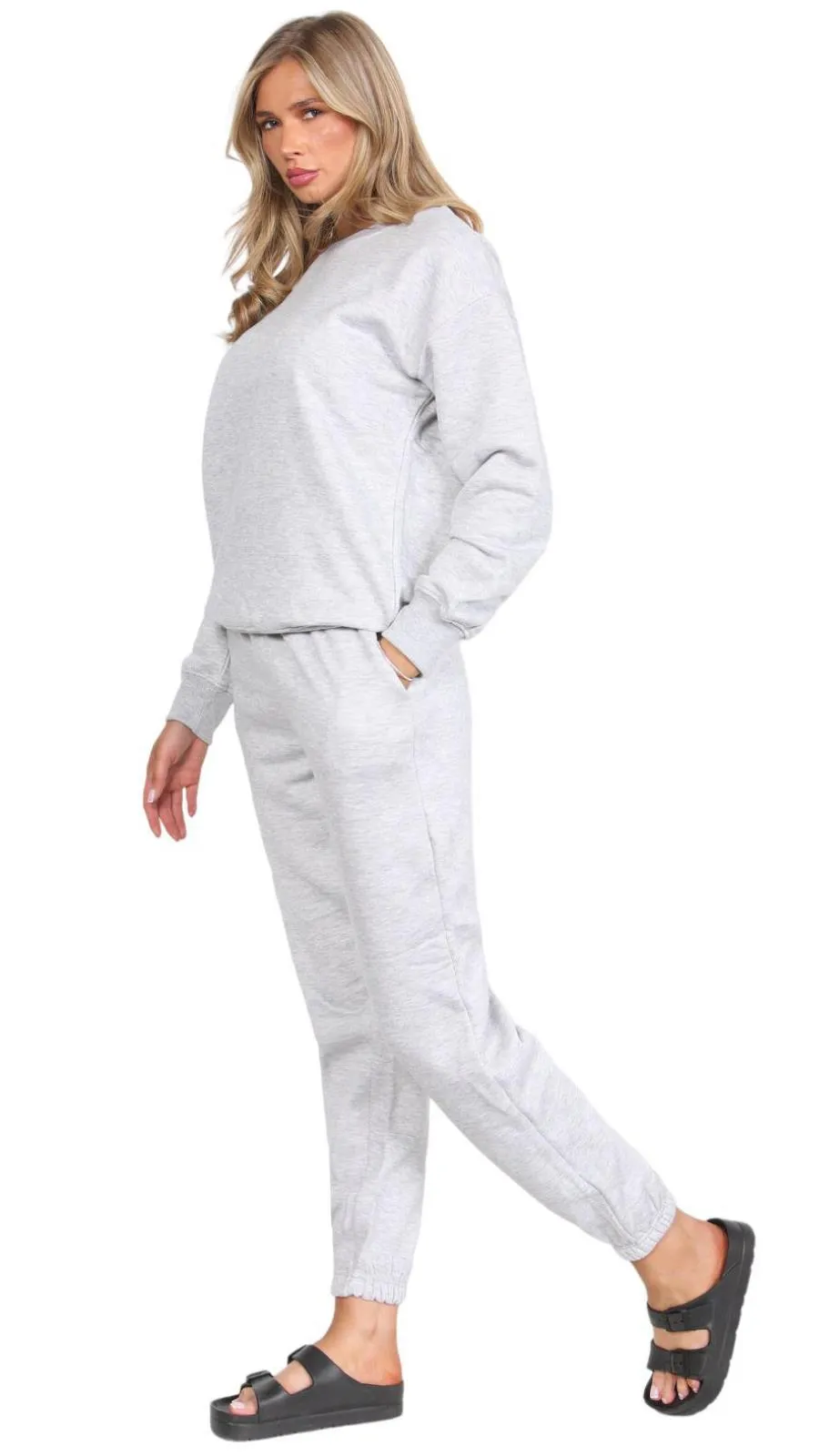 Ladies Crew Neck Polycotton Tracksuit