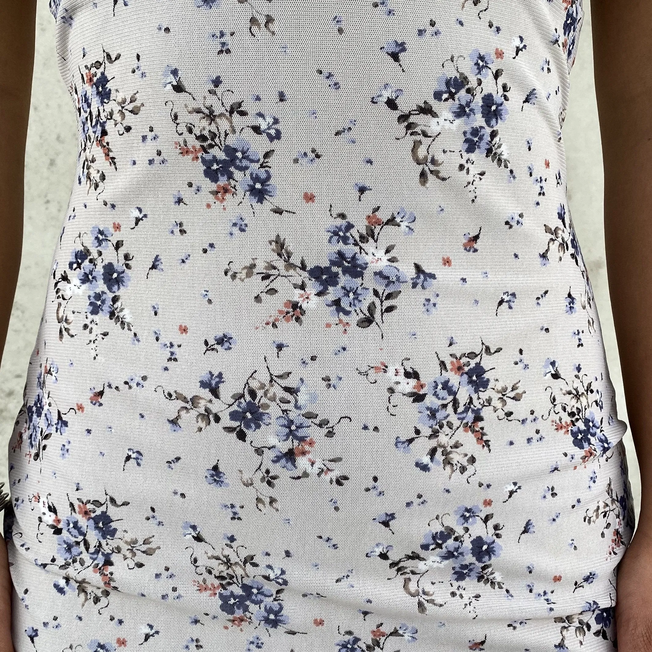 Lighten Up Floral Bodycon in Grey