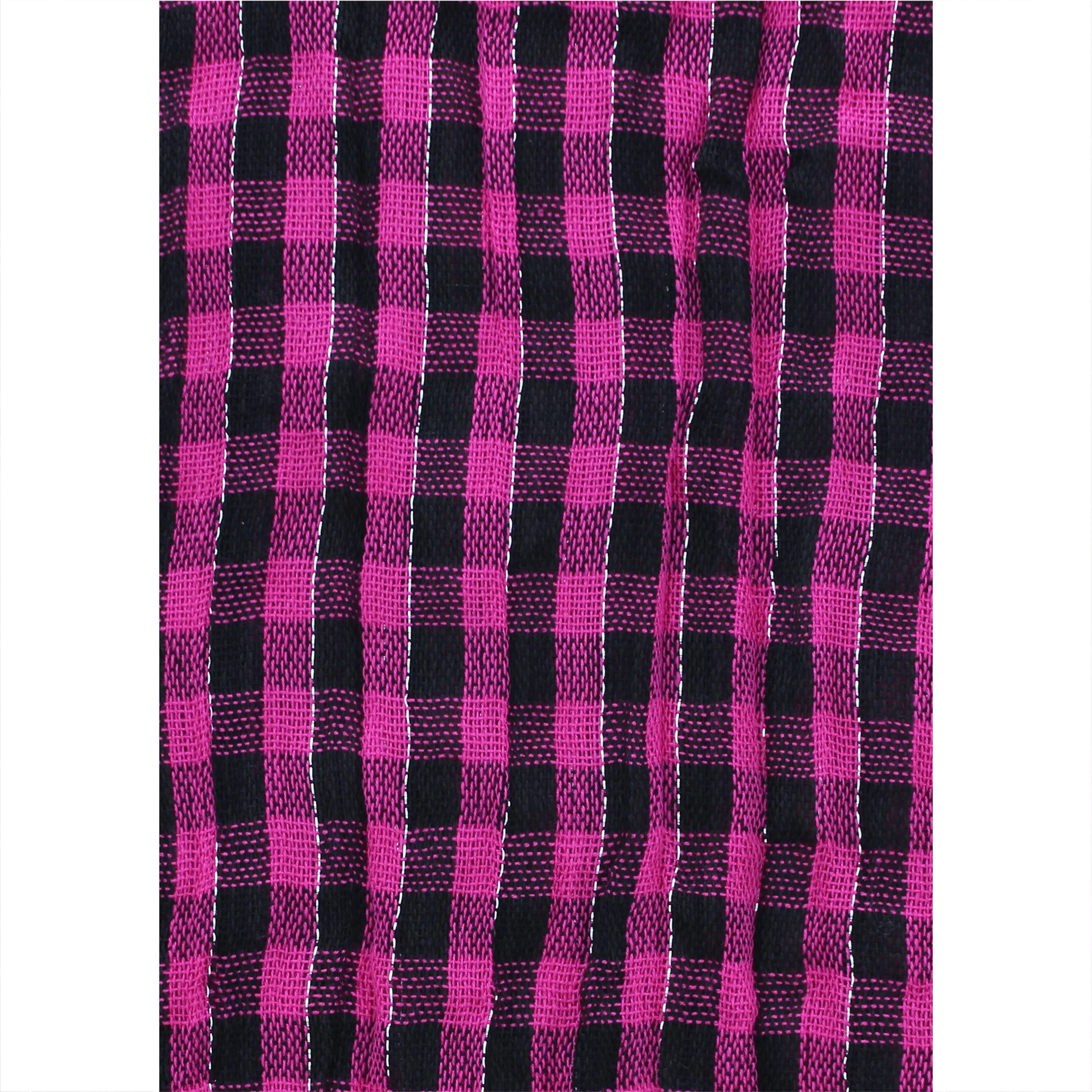 Lurex Checkered Print Scarf