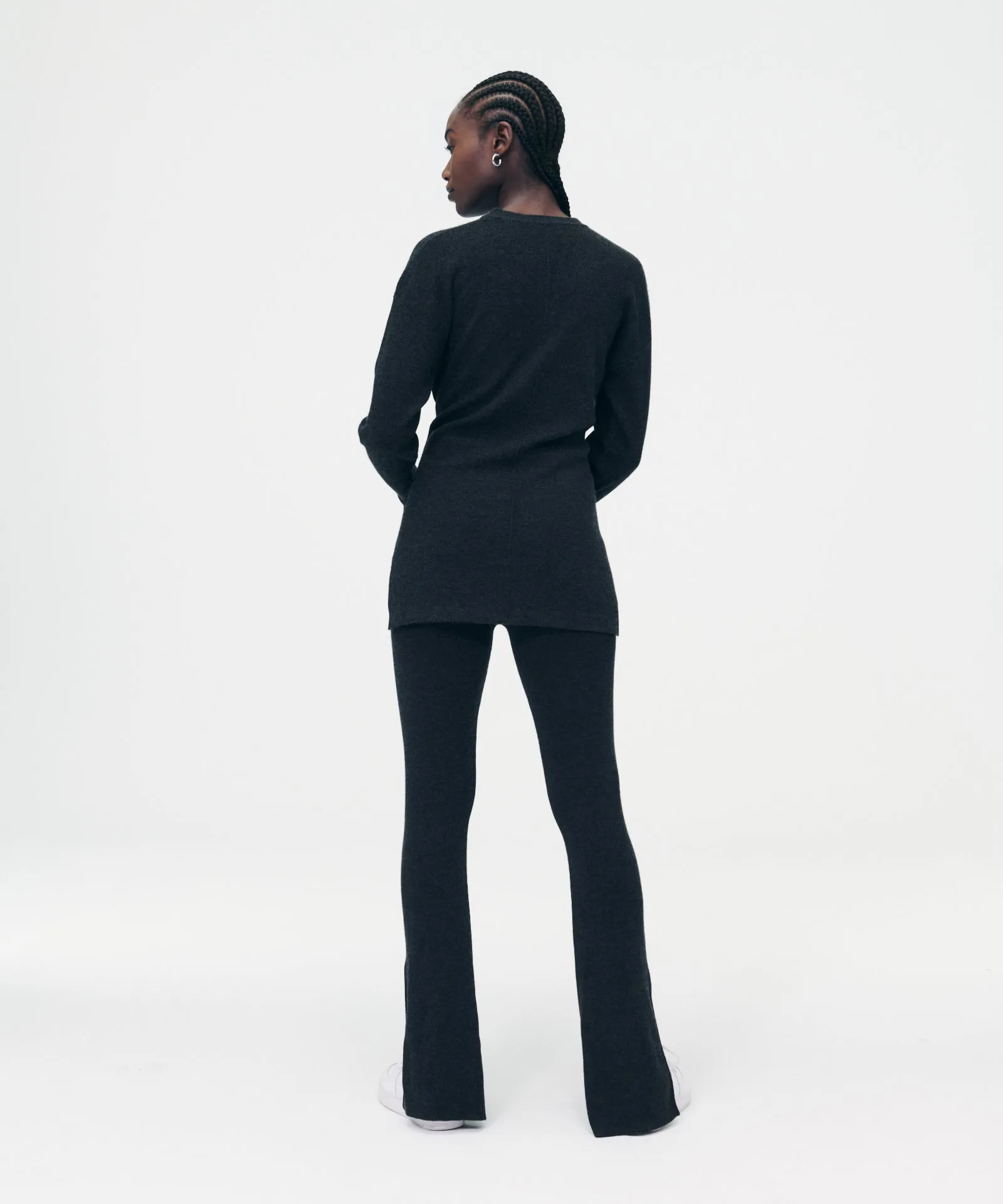 Luxe Merino Slim Pant with Slit