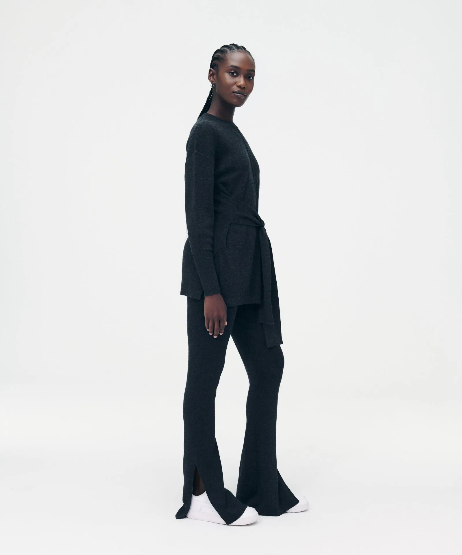 Luxe Merino Slim Pant with Slit