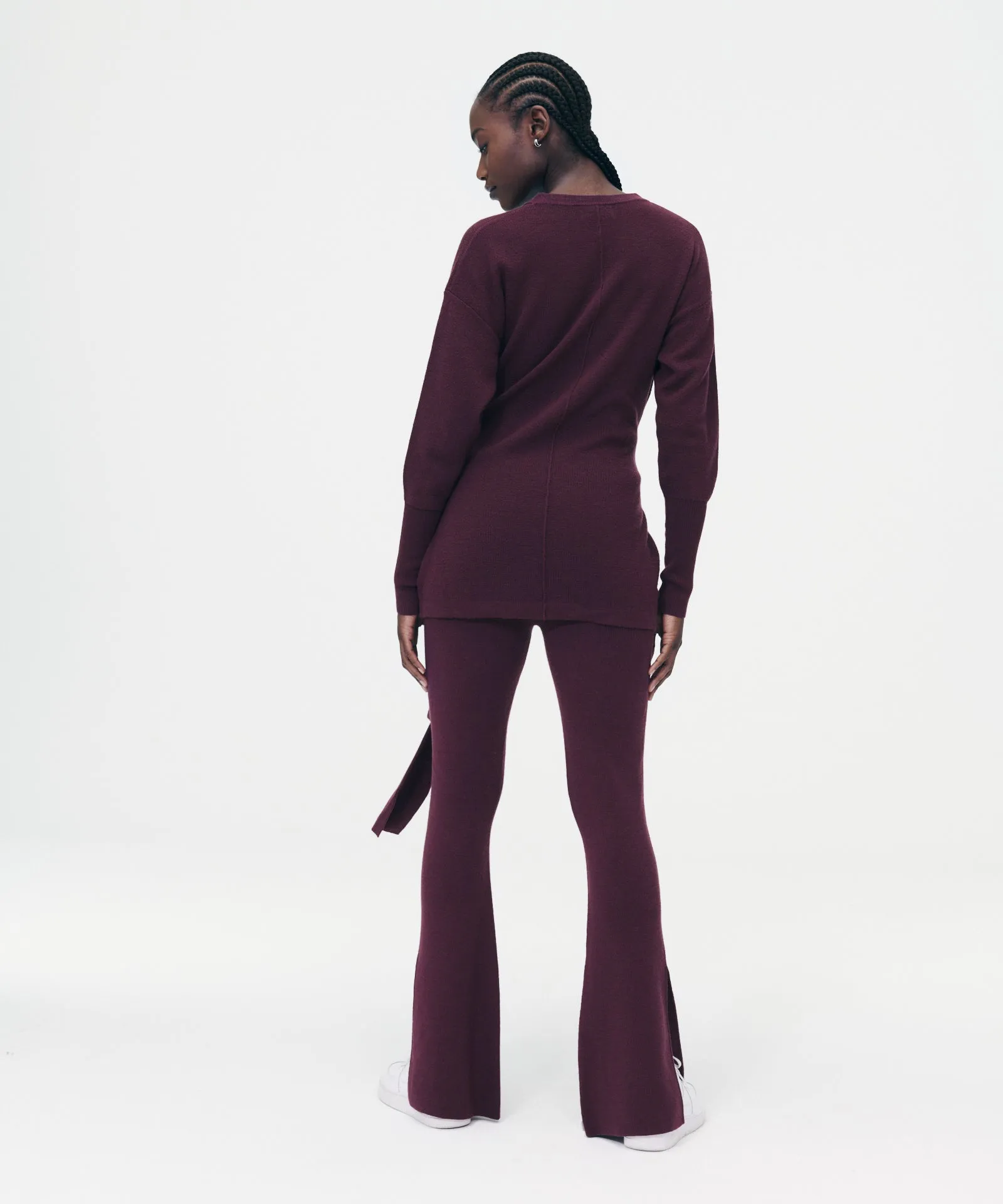 Luxe Merino Slim Pant with Slit