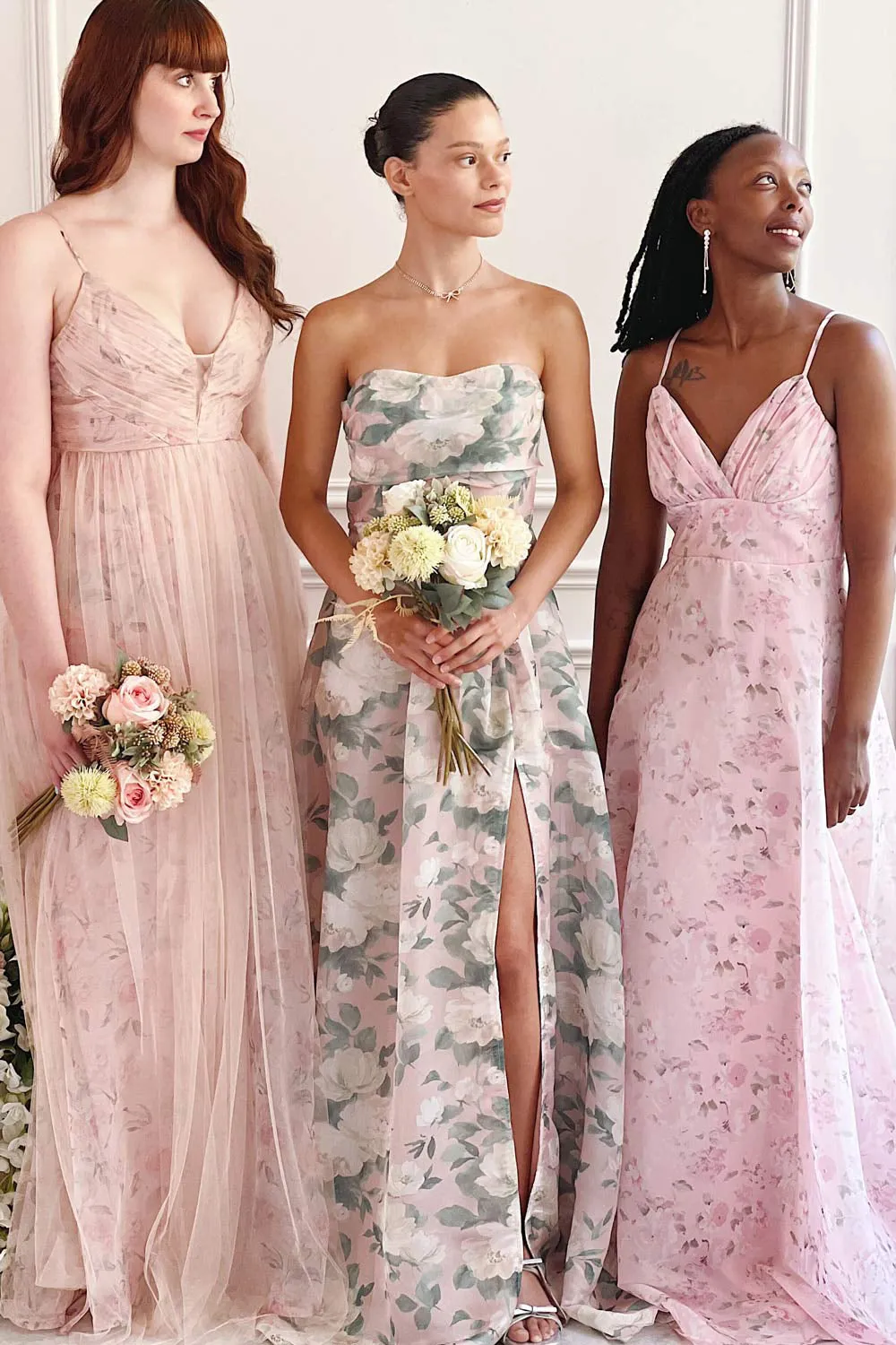 Majah Blush | Maxi Floral Tulle Dress