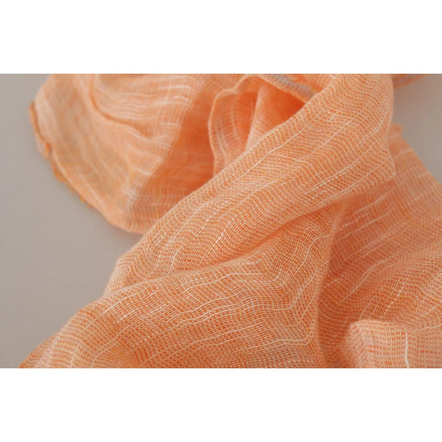 Malo Elegant Peach Linen Scarf