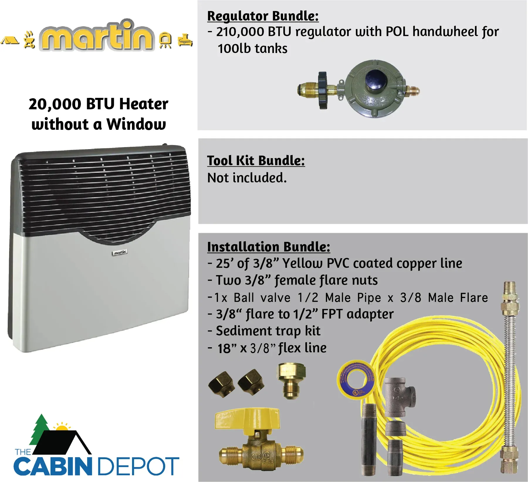 Martin 20000 BTU Propane Direct Vent Heater MDV20P