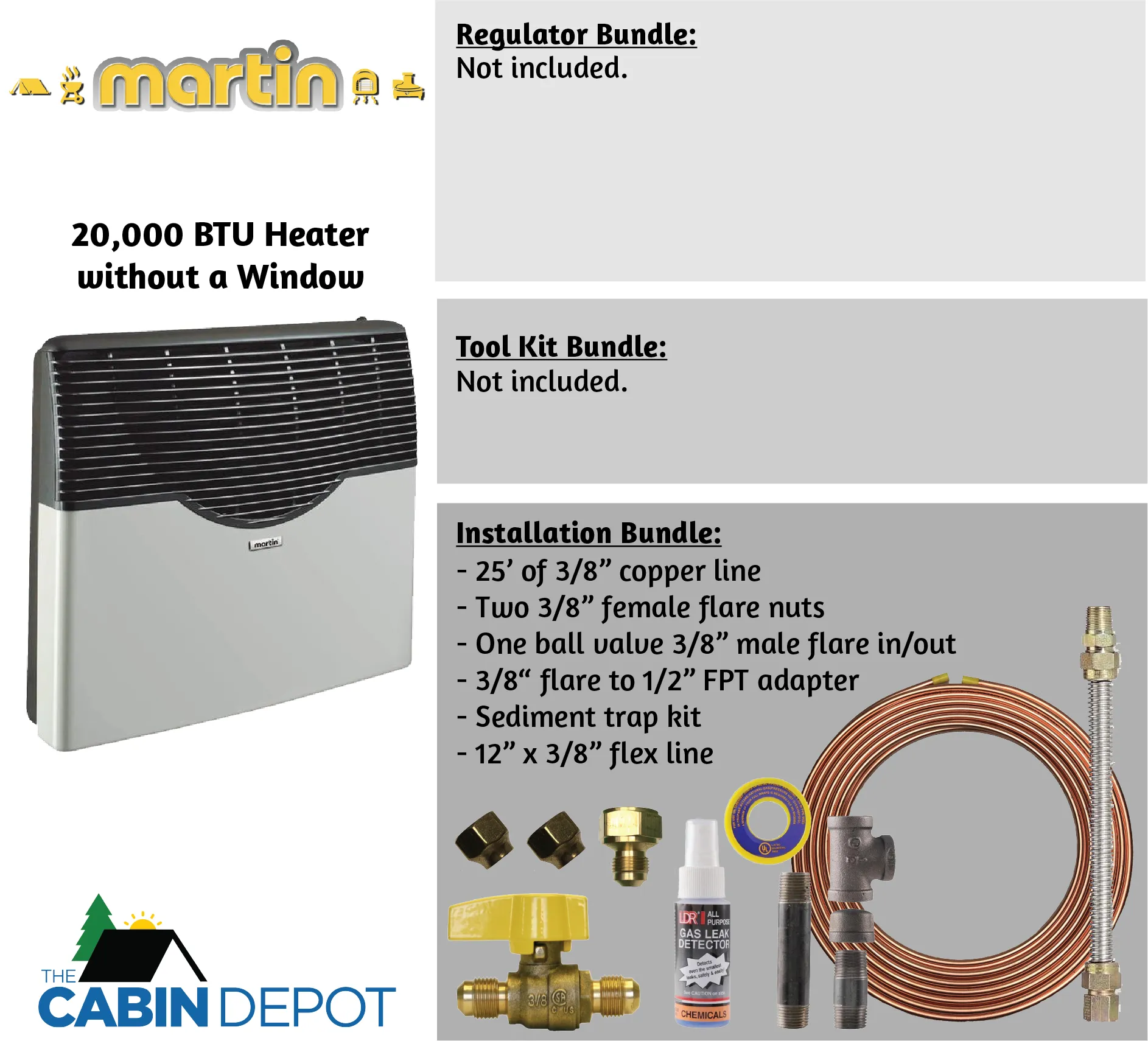 Martin 20000 BTU Propane Direct Vent Heater MDV20P