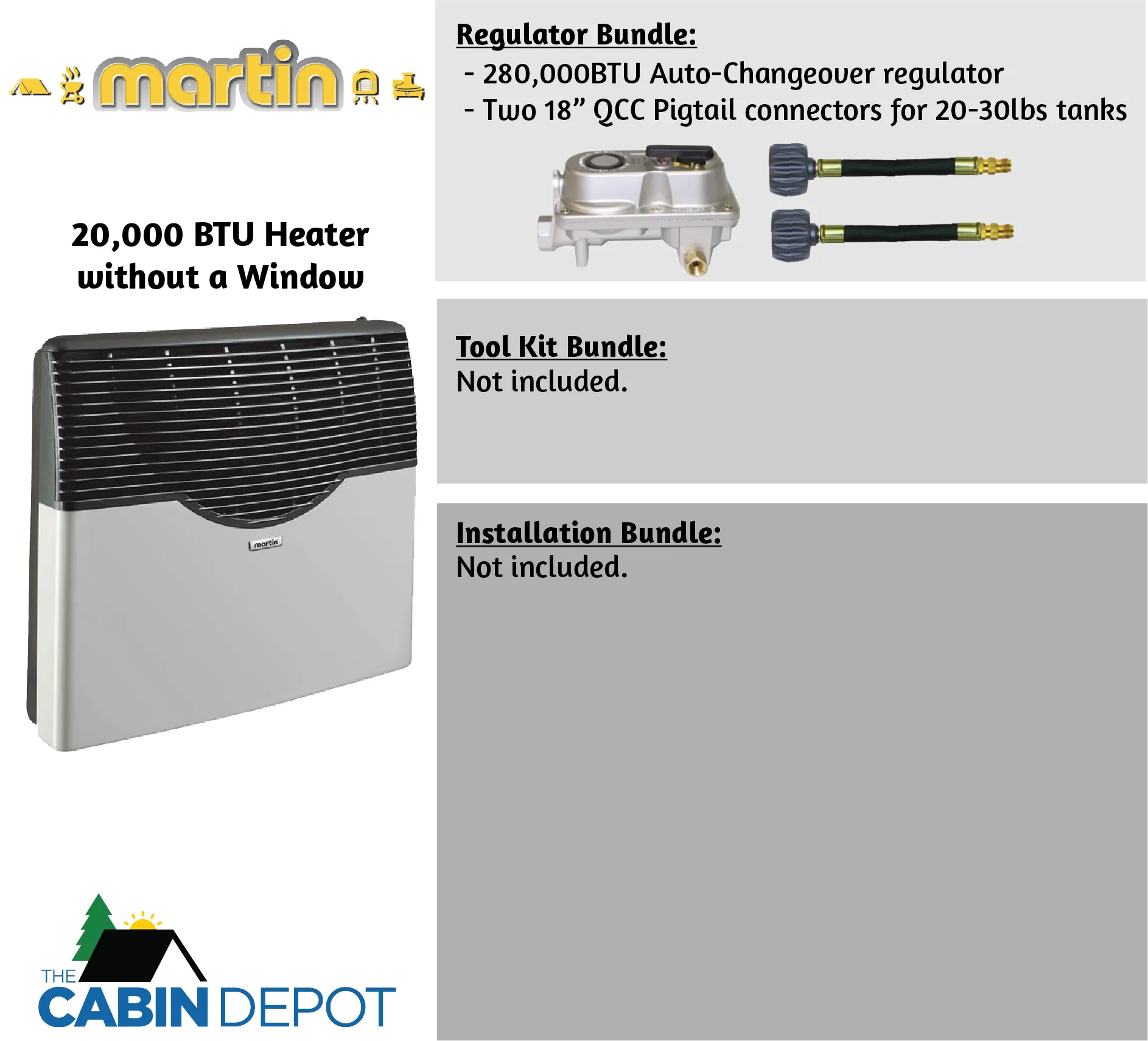 Martin 20000 BTU Propane Direct Vent Heater MDV20P