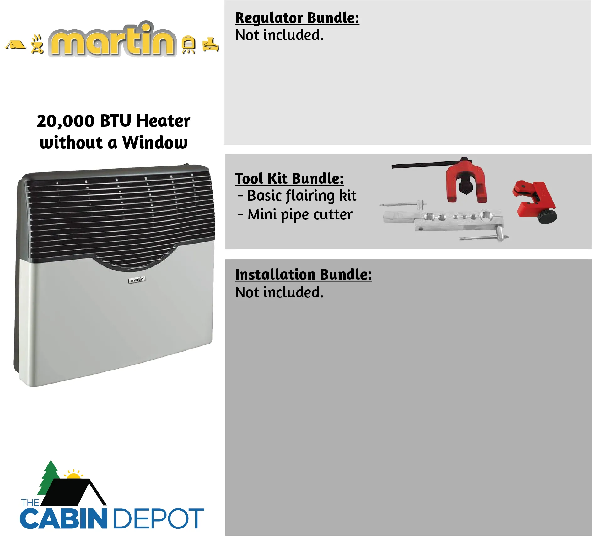 Martin 20000 BTU Propane Direct Vent Heater MDV20P