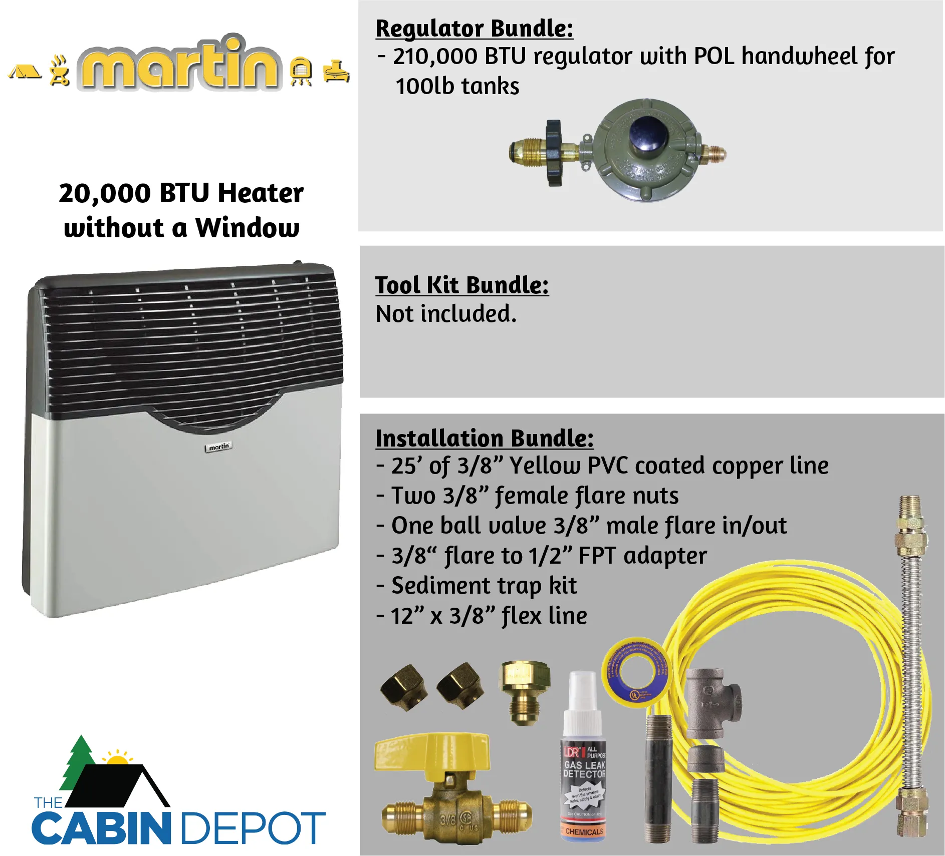 Martin 20000 BTU Propane Direct Vent Heater MDV20P