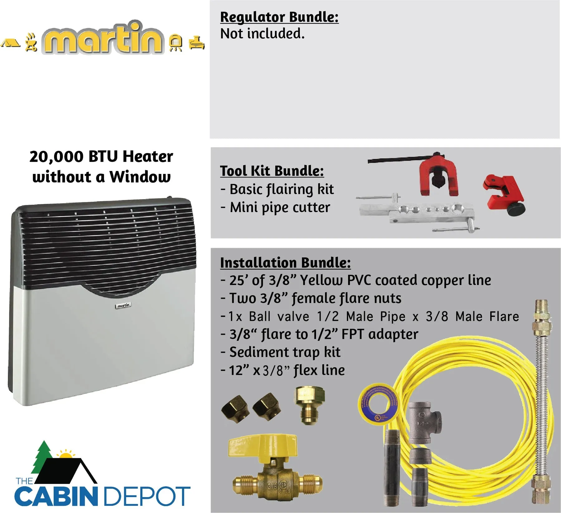 Martin 20000 BTU Propane Direct Vent Heater MDV20P