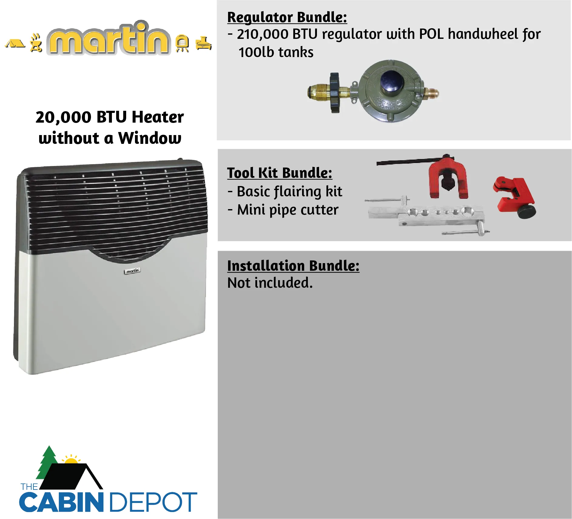 Martin 20000 BTU Propane Direct Vent Heater MDV20P