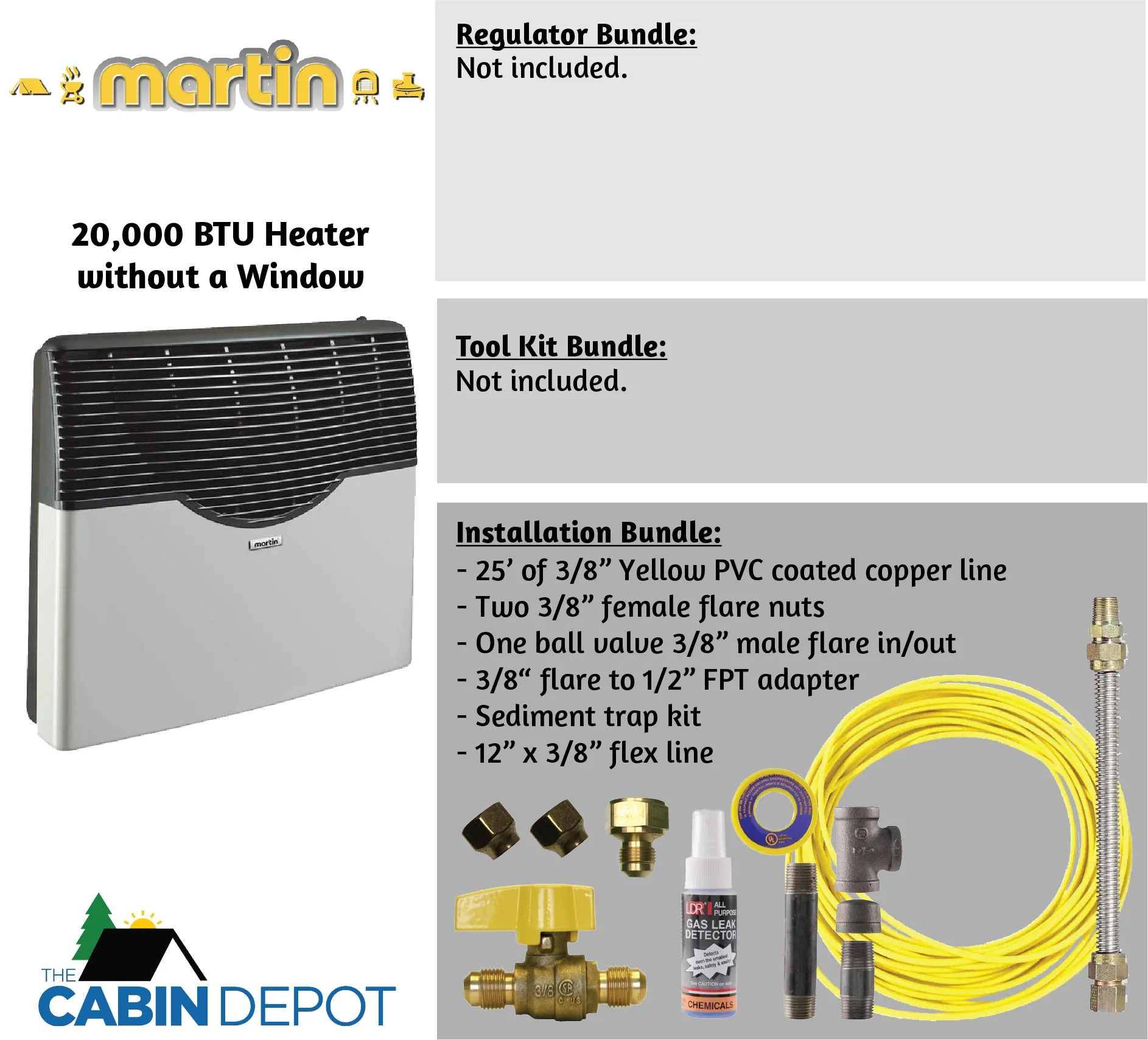 Martin 20000 BTU Propane Direct Vent Heater MDV20P