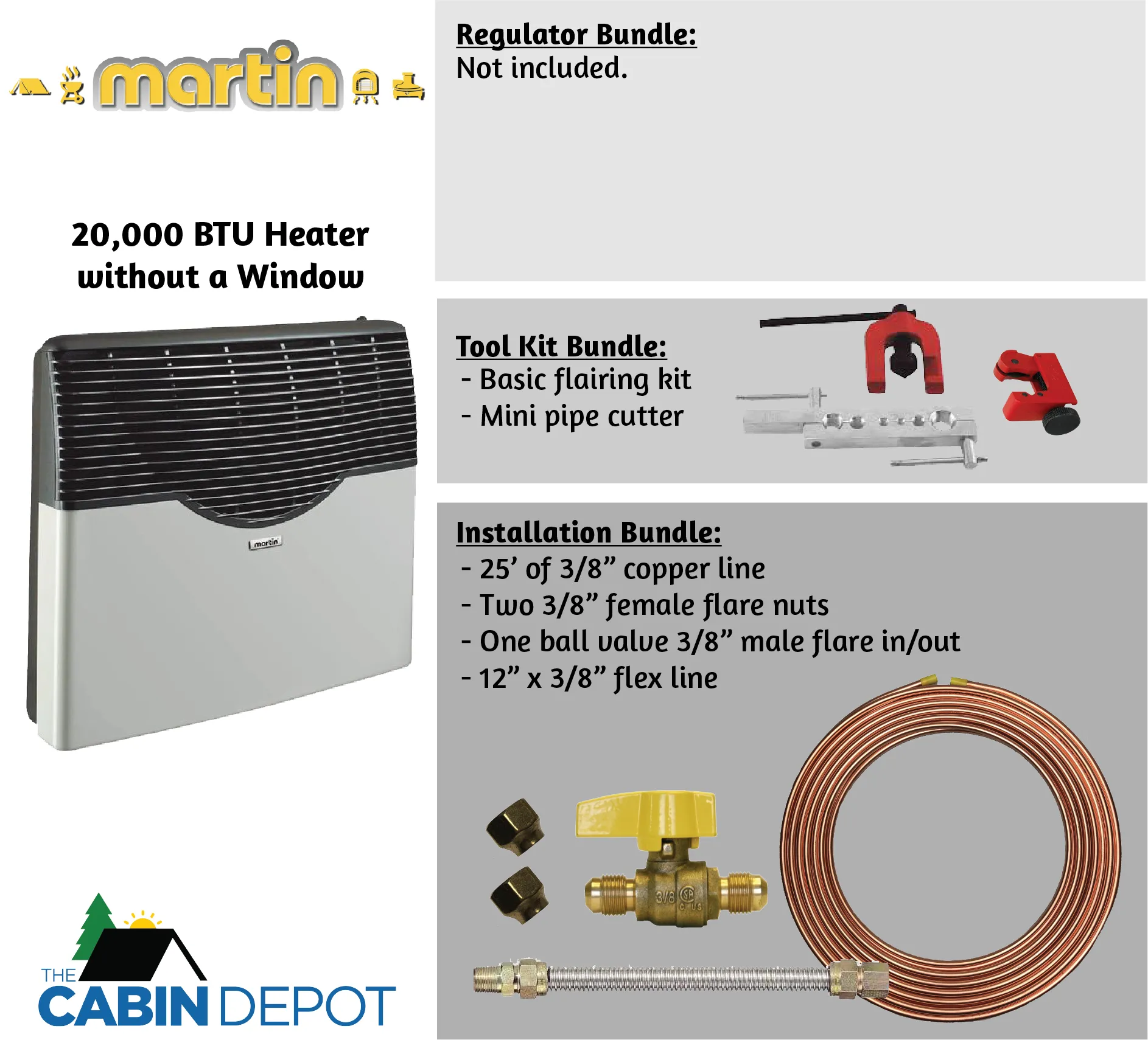 Martin 20000 BTU Propane Direct Vent Heater MDV20P