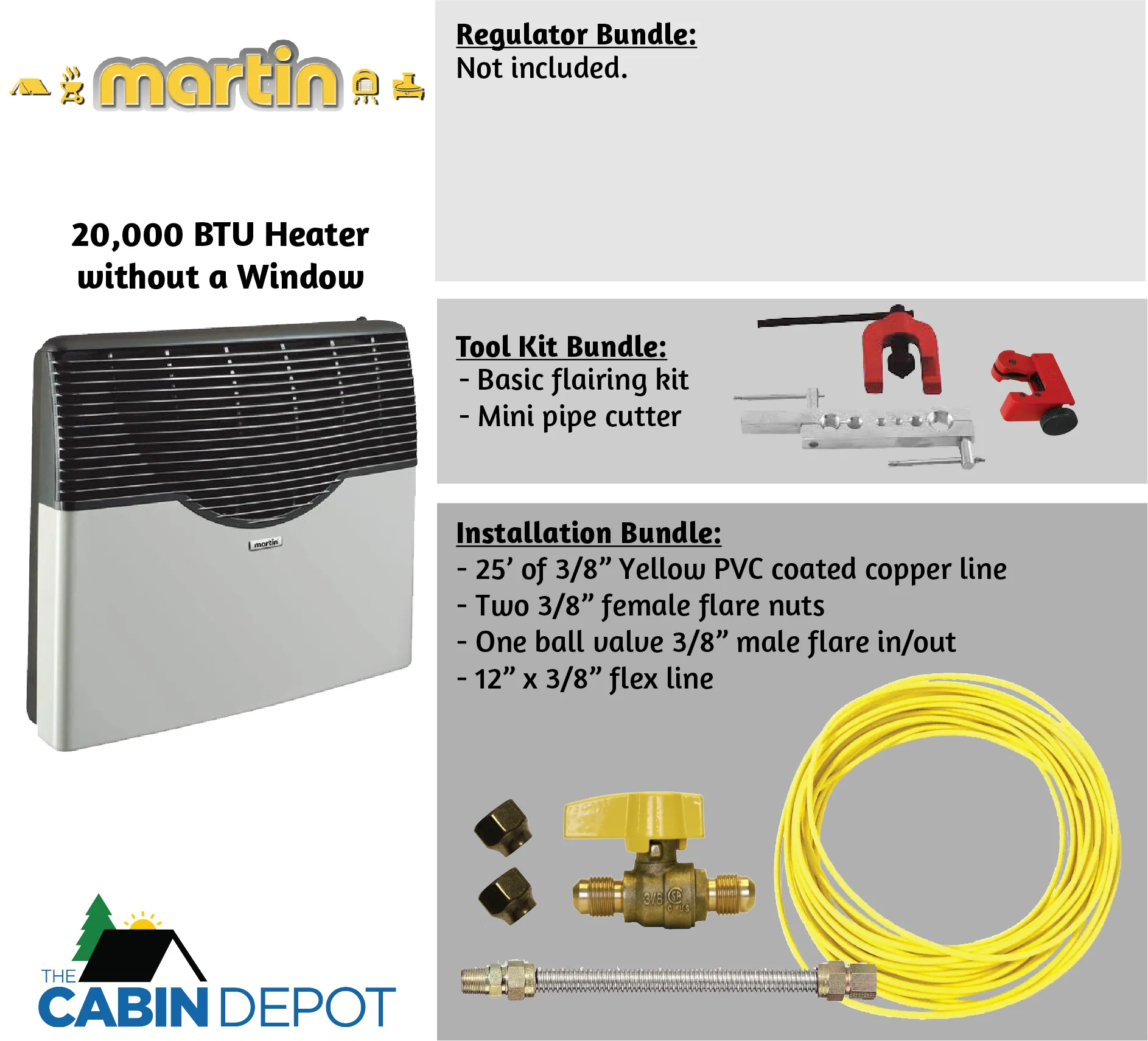 Martin 20000 BTU Propane Direct Vent Heater MDV20P