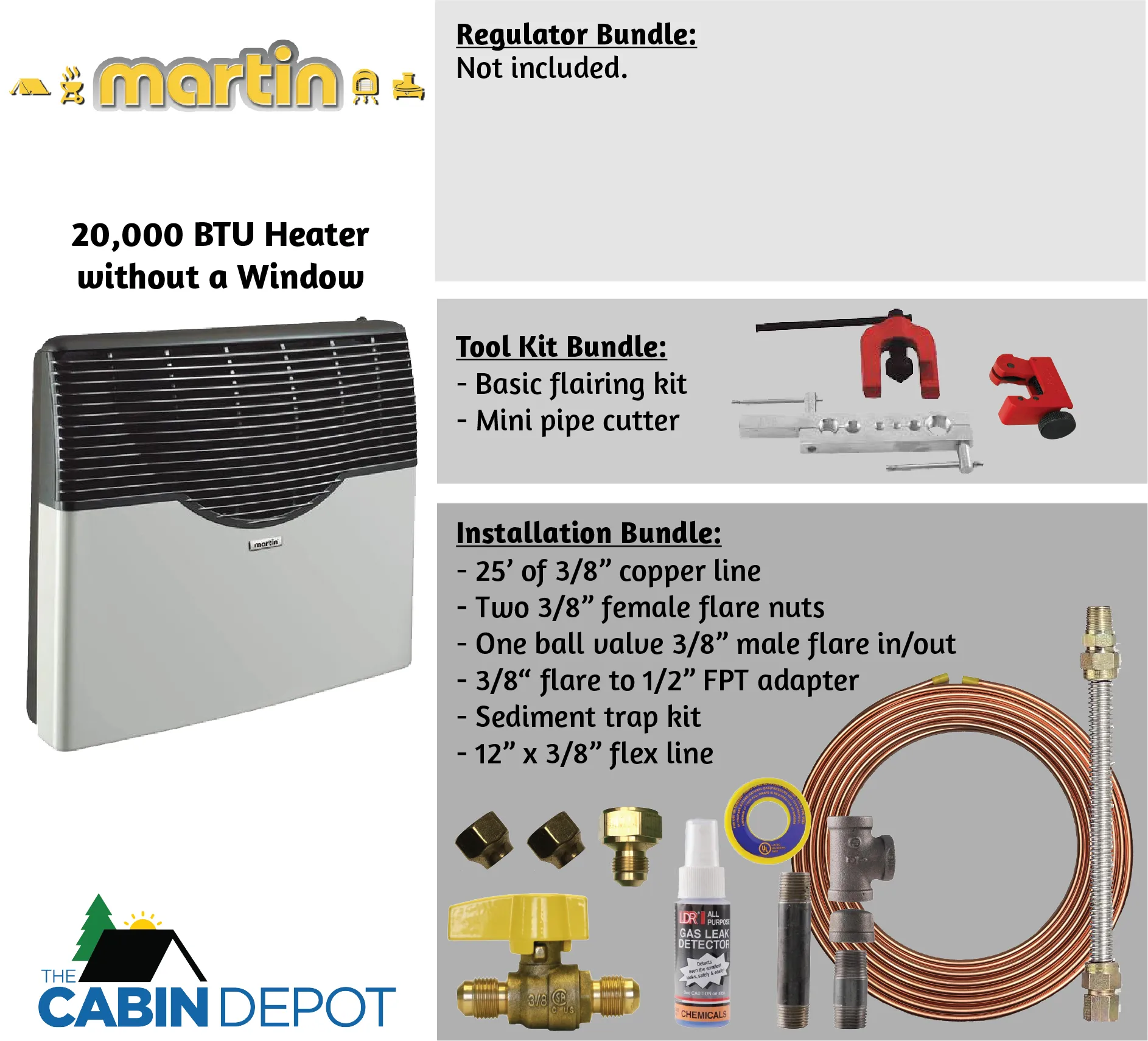 Martin 20000 BTU Propane Direct Vent Heater MDV20P