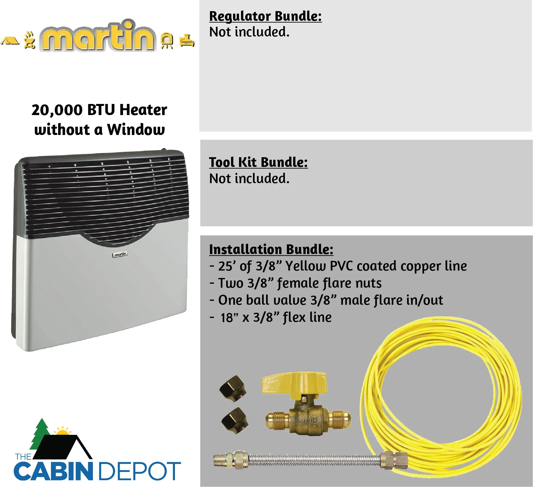 Martin 20000 BTU Propane Direct Vent Heater MDV20P