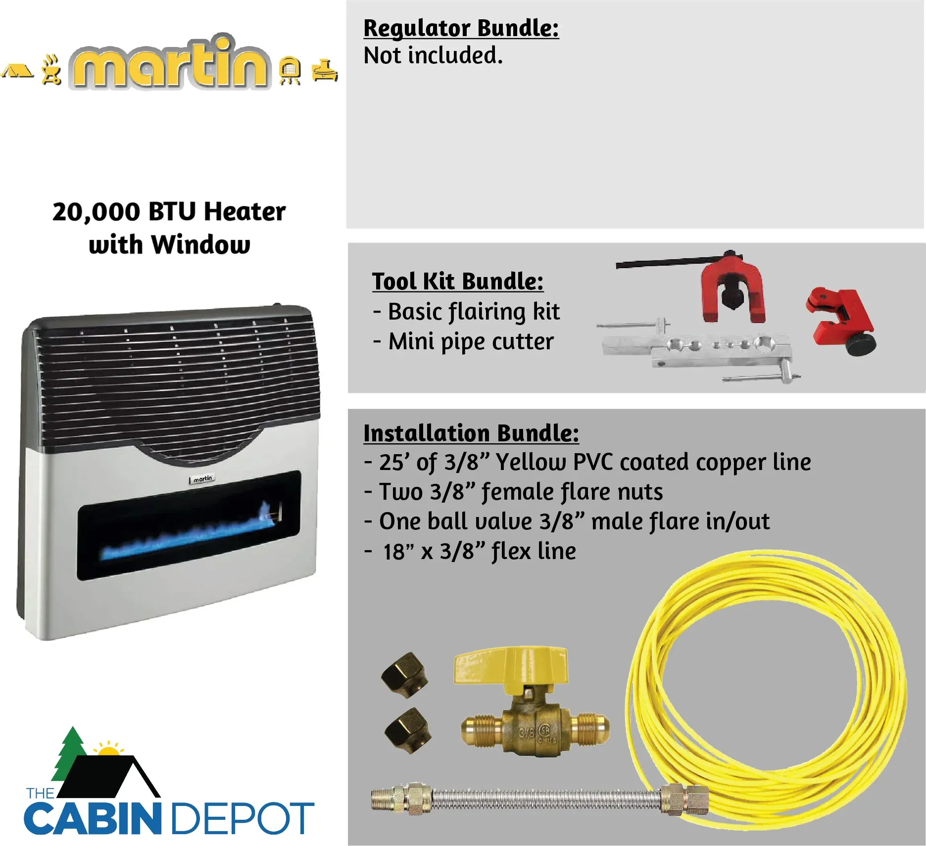 Martin 20000 BTU Propane Direct Vent Heater MDV20VP