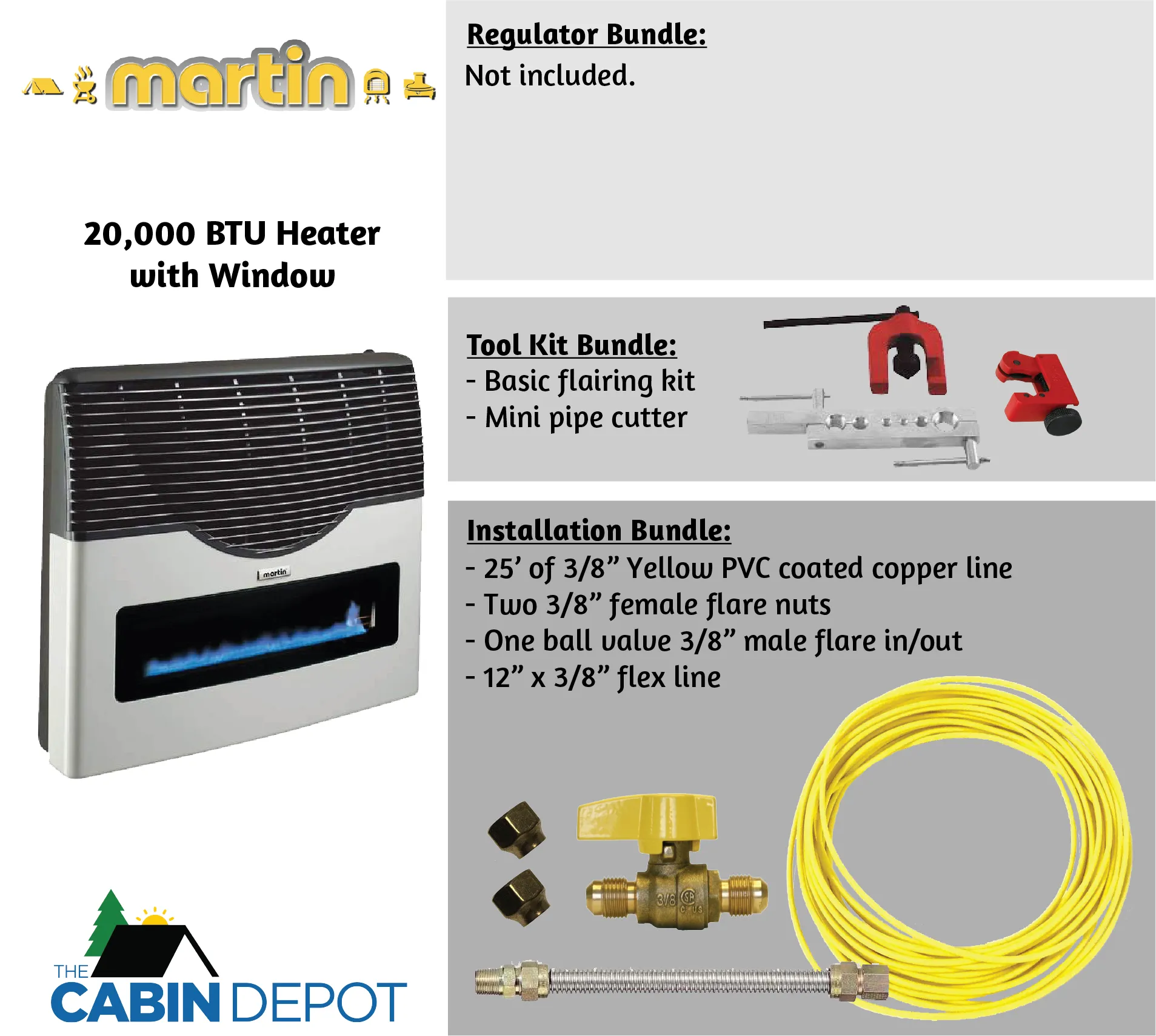 Martin 20000 BTU Propane Direct Vent Heater MDV20VP