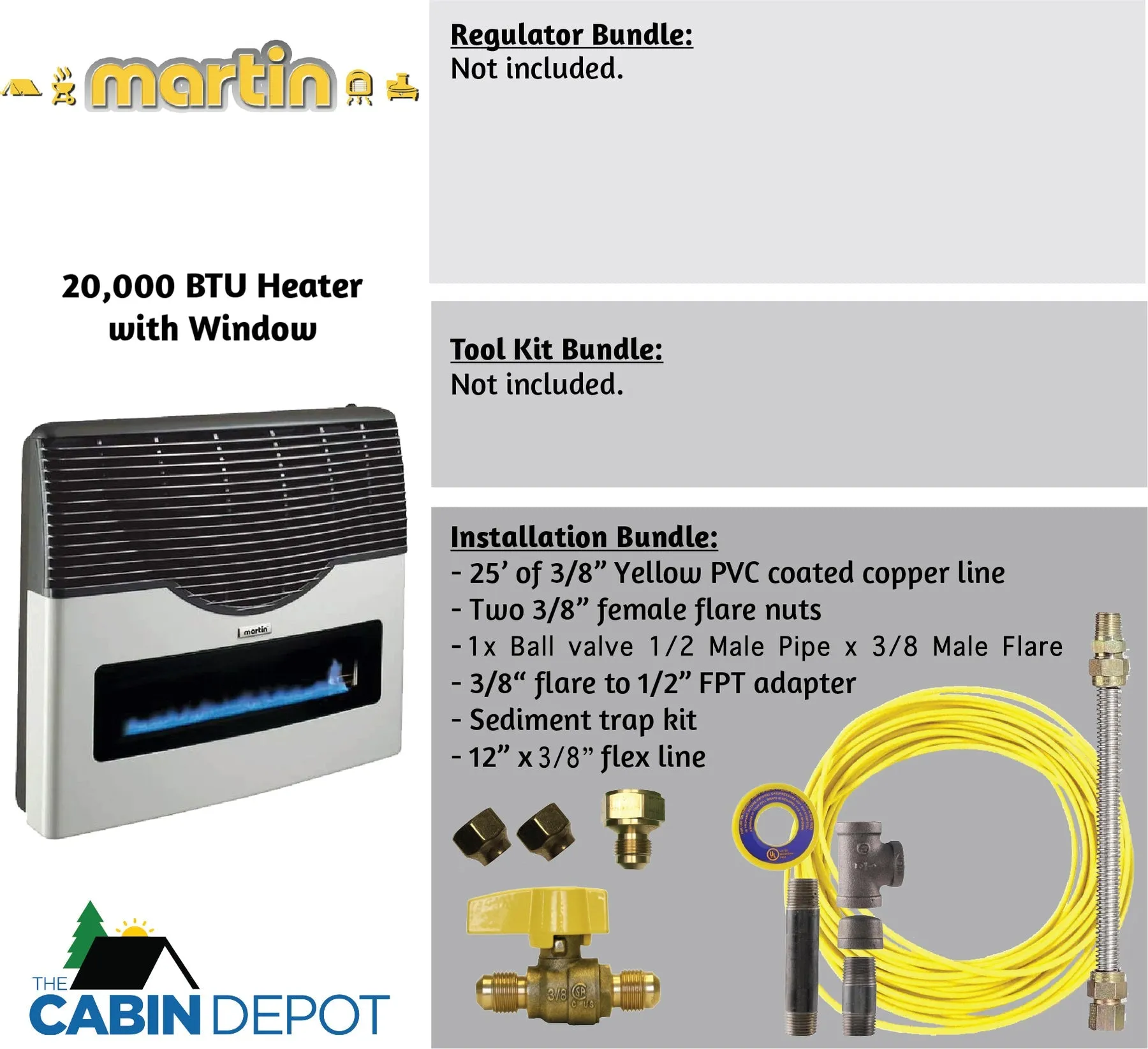 Martin 20000 BTU Propane Direct Vent Heater MDV20VP