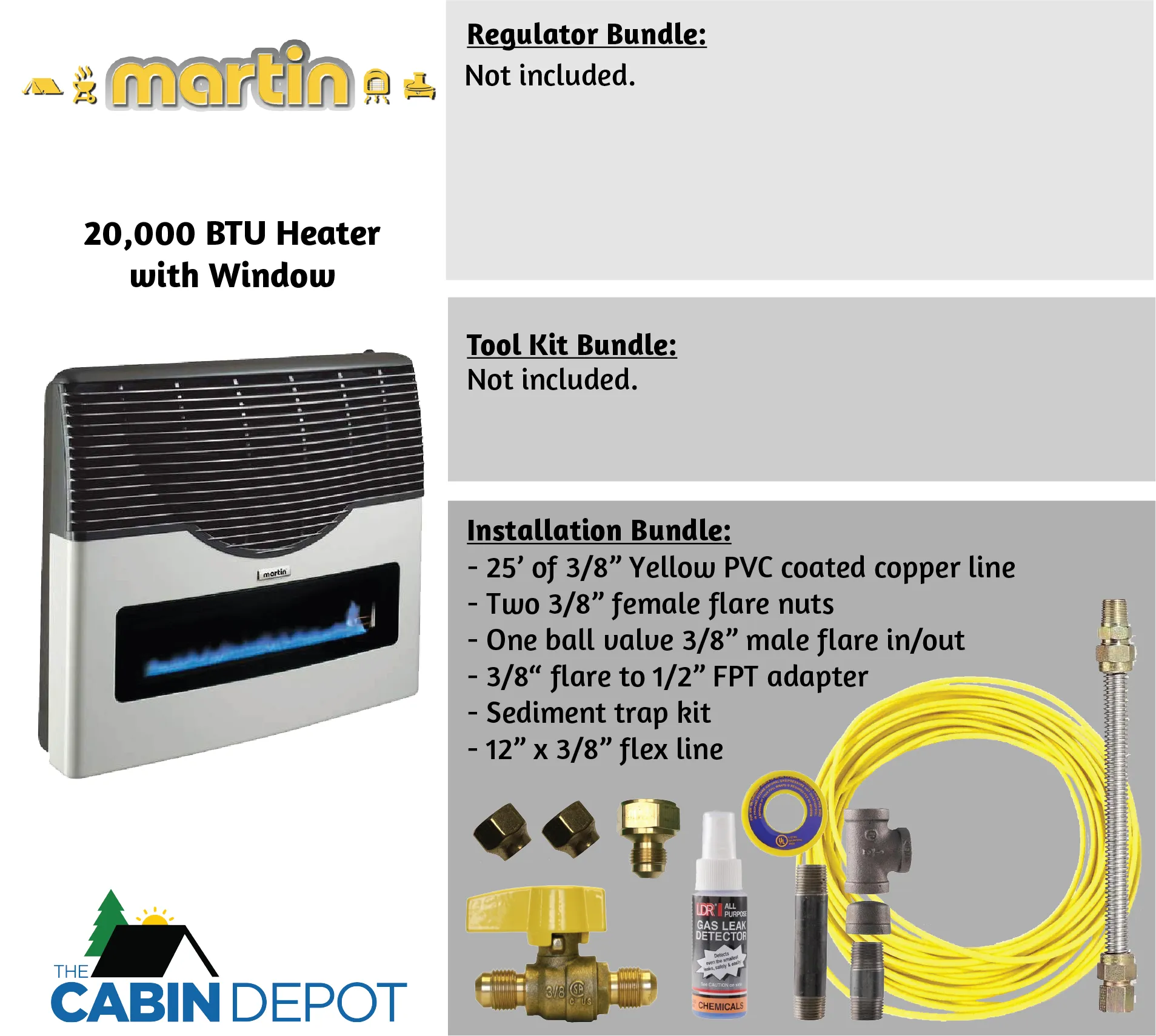 Martin 20000 BTU Propane Direct Vent Heater MDV20VP