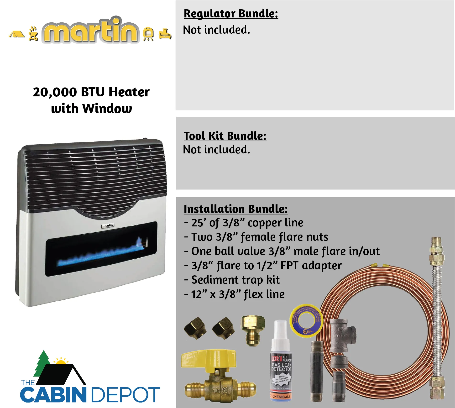 Martin 20000 BTU Propane Direct Vent Heater MDV20VP