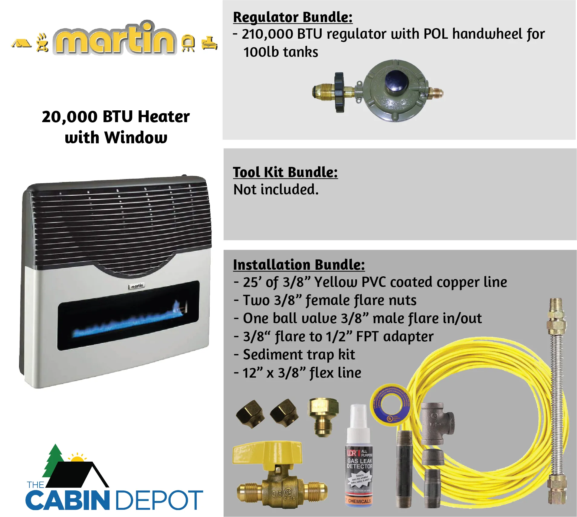 Martin 20000 BTU Propane Direct Vent Heater MDV20VP