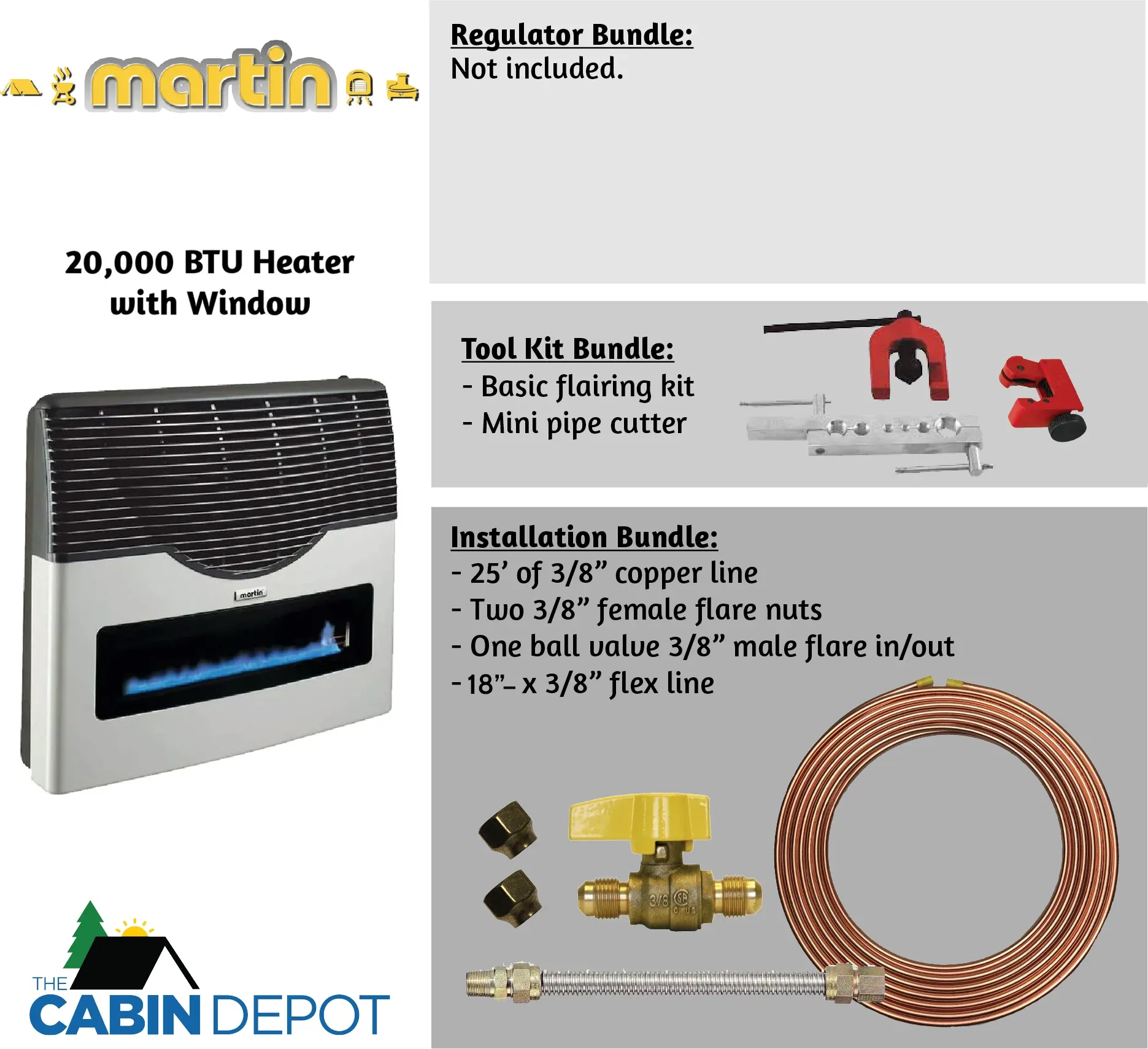 Martin 20000 BTU Propane Direct Vent Heater MDV20VP