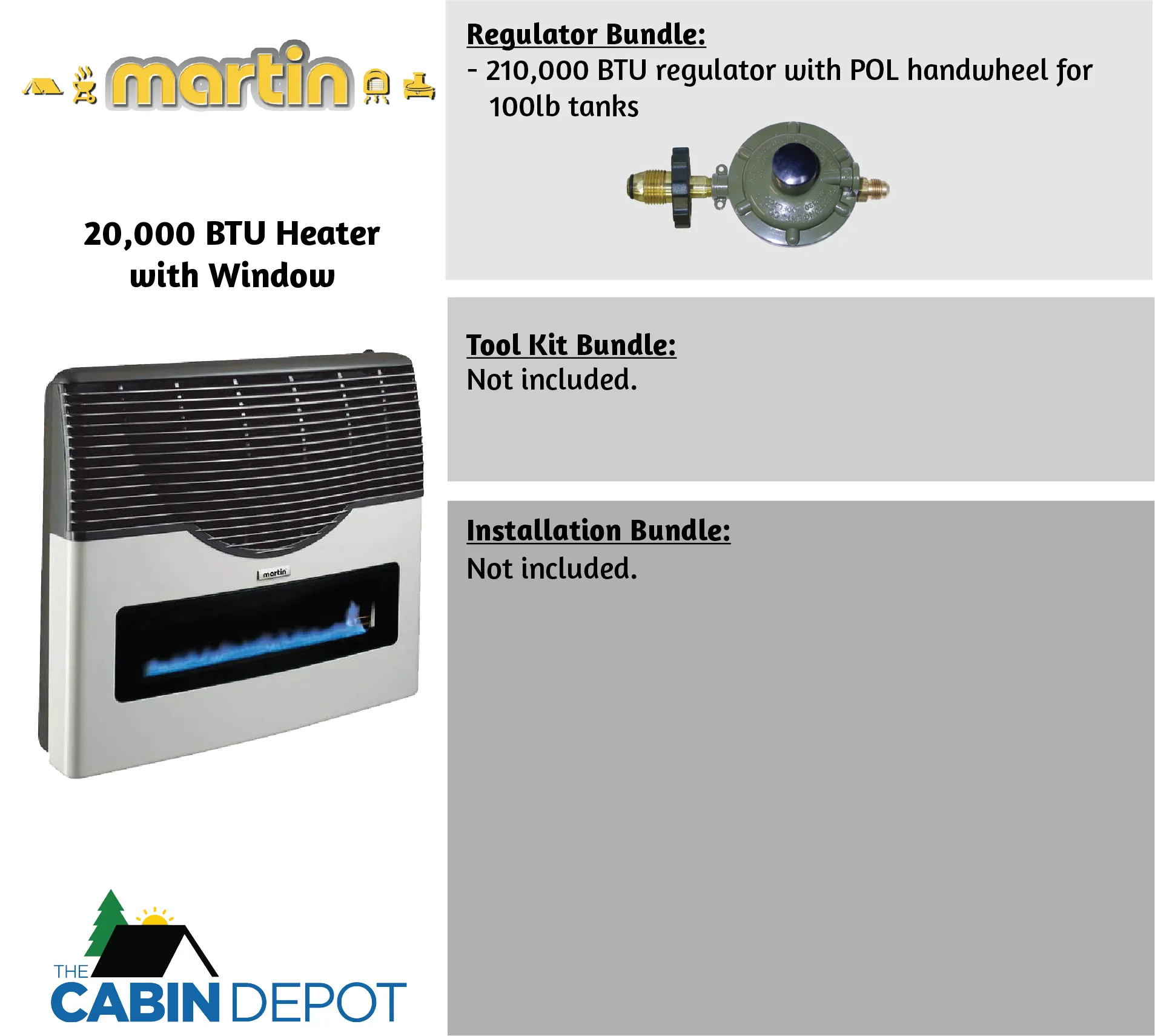 Martin 20000 BTU Propane Direct Vent Heater MDV20VP