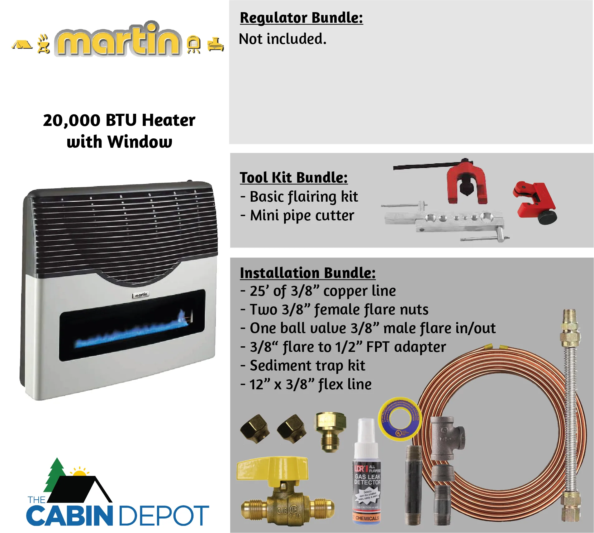 Martin 20000 BTU Propane Direct Vent Heater MDV20VP