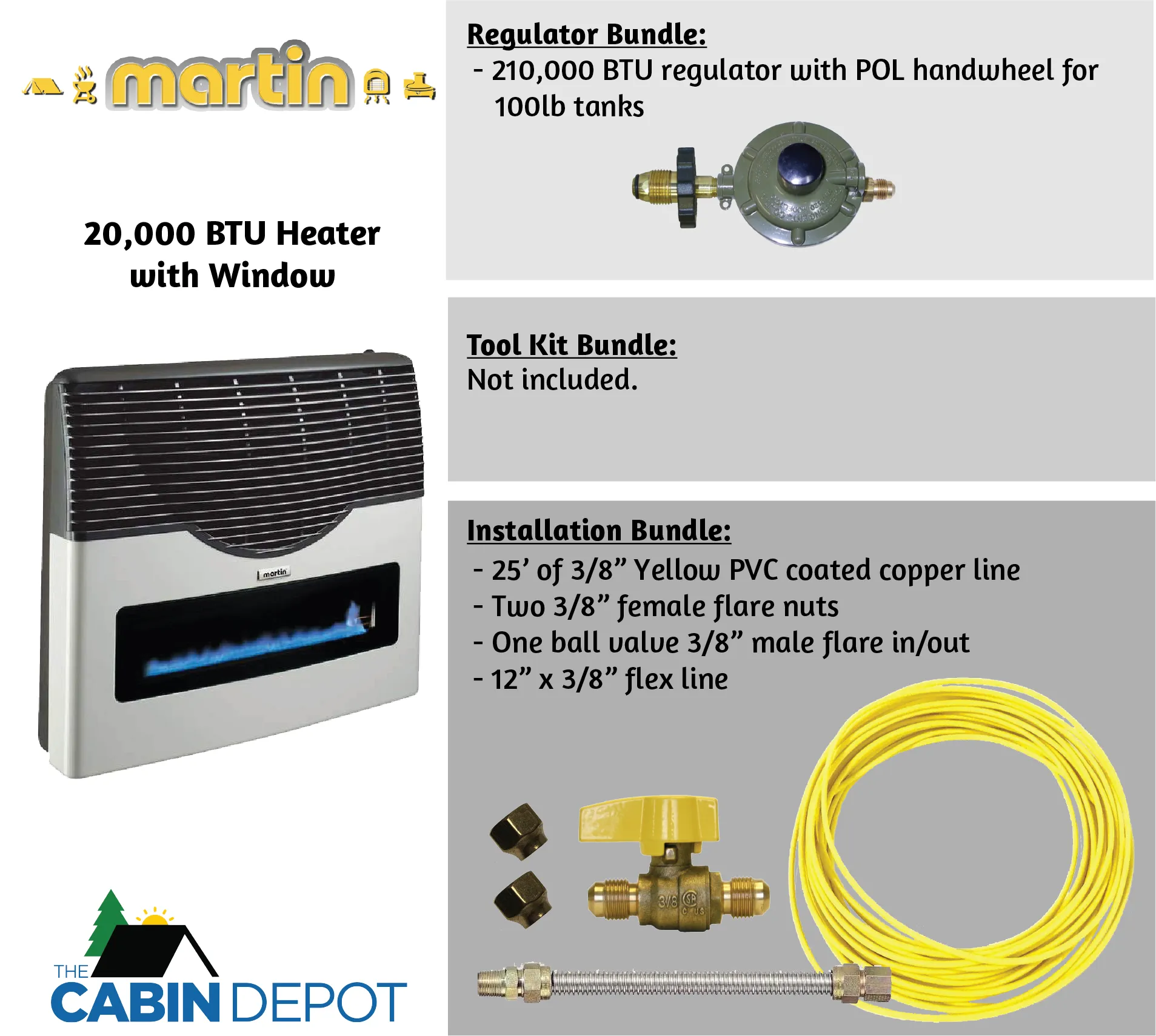 Martin 20000 BTU Propane Direct Vent Heater MDV20VP