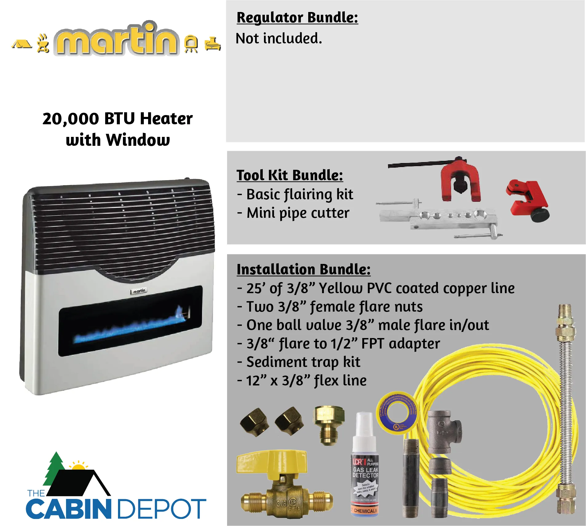 Martin 20000 BTU Propane Direct Vent Heater MDV20VP