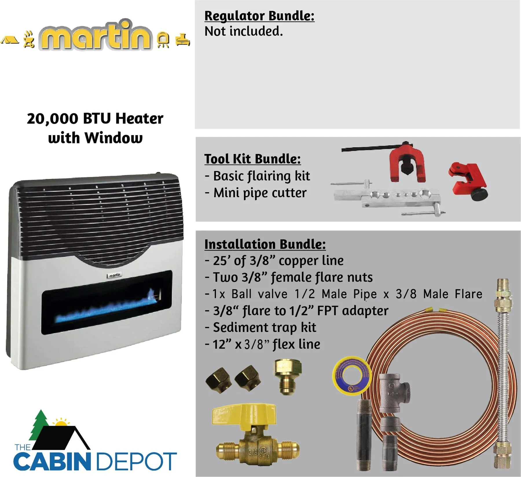 Martin 20000 BTU Propane Direct Vent Heater MDV20VP