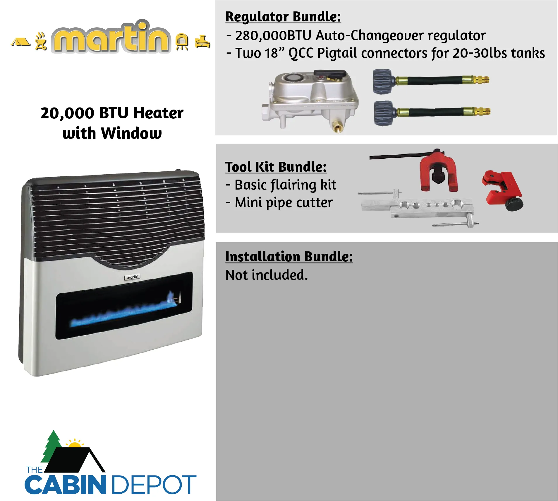 Martin 20000 BTU Propane Direct Vent Heater MDV20VP